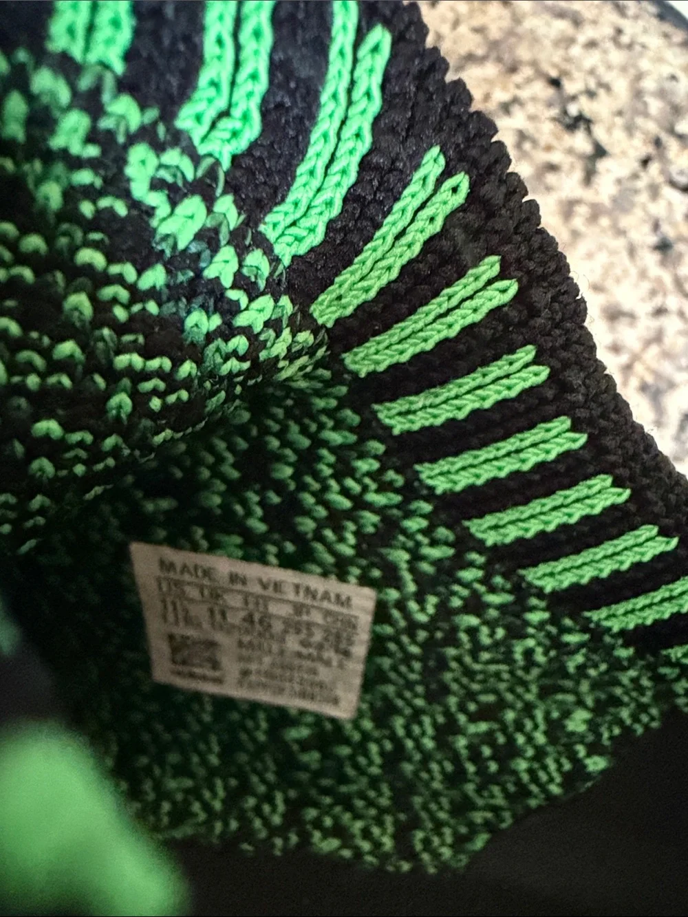 adidas Black and Green Knit Sneakers
